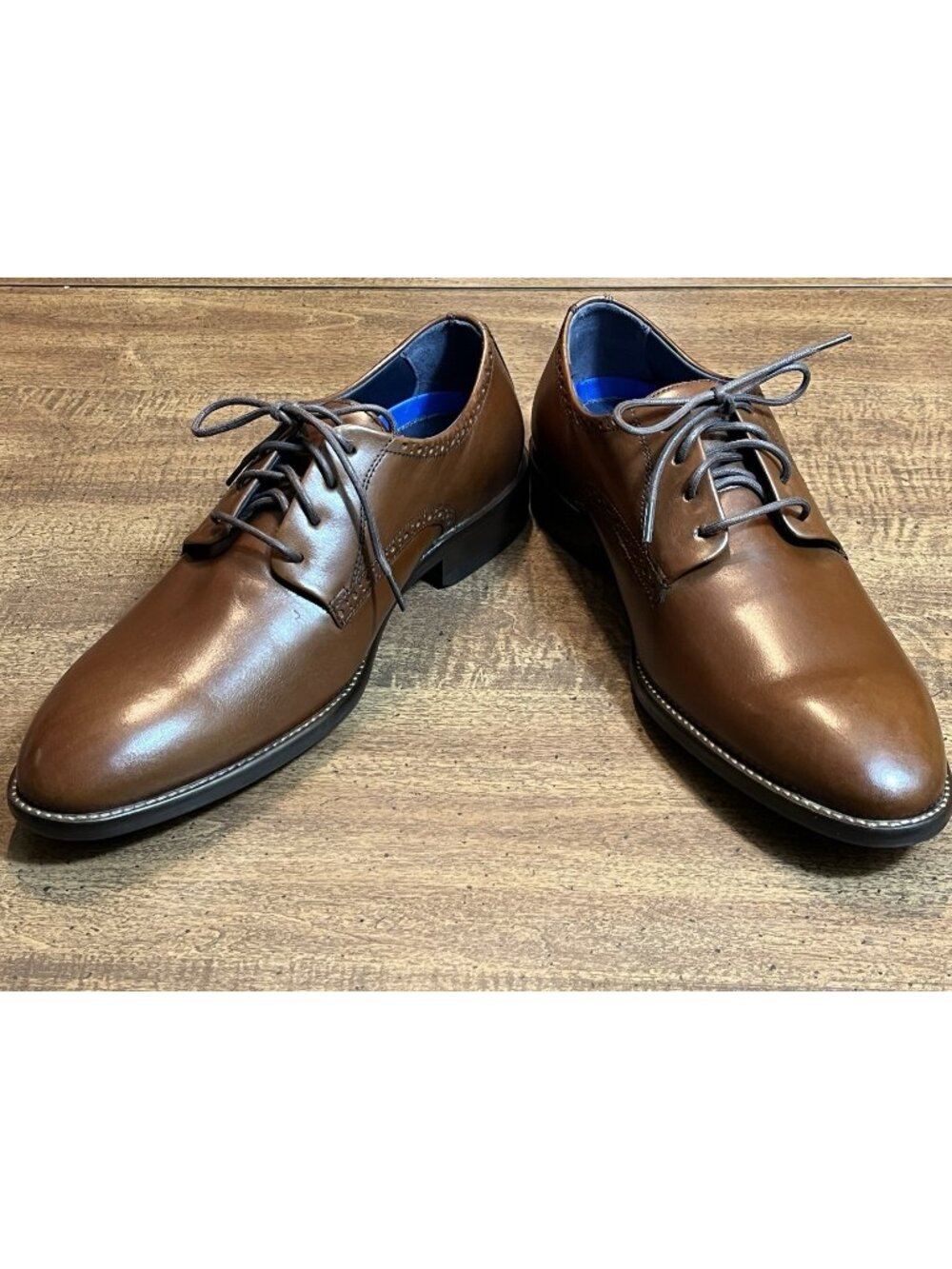 Johnston & Murphy Stockton 59-2470 Oxford Men's 8.5M Brown Leather Dress Shoes